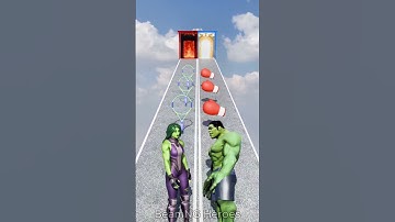 GTA V New Save Run Hulk and She Hulk Epic Funny Challenge! #gta