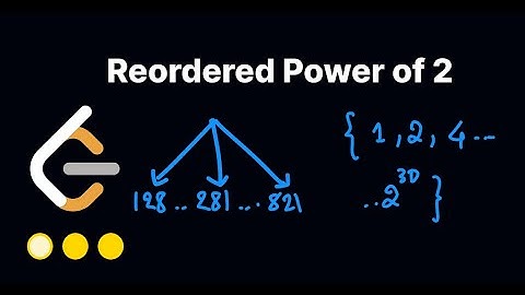 Leetcode 869 - Reordered Power of 2 (Recursive permutation & Lookup set)