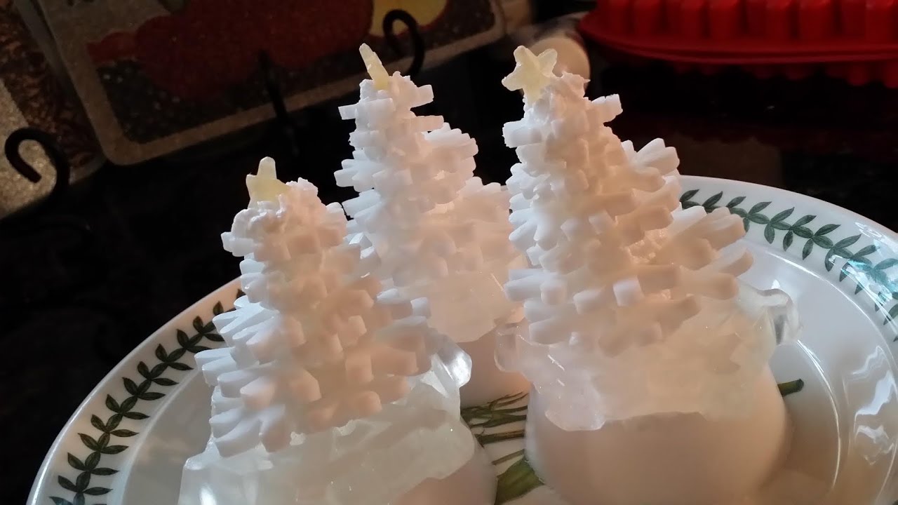 Snowflake Melt and Pour Christmas Trees Soaps