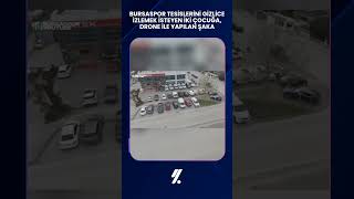 Bursaspor tesislerini gizlice izlemek isteyen iki çocuğa, drone ile yapılan şaka