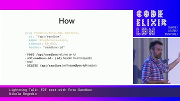 Nikola Begedin - LightningTalk: E2E test with Ecto - Code Elixir LDN 2019