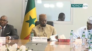 Conseil interministériel: le premier Ministre Ousmane Sonko dans la salle...