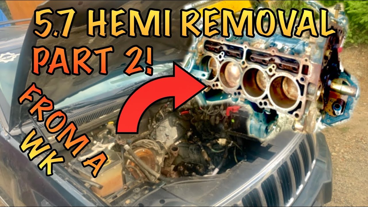 Grand Cherokee WK 5.7 HEMI Engine Removal part 2 - YouTube