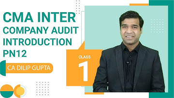CMA INTER II COMPANY AUDIT II  INTRODUCTION II PN12 II CA DILIP GUPTA SIR