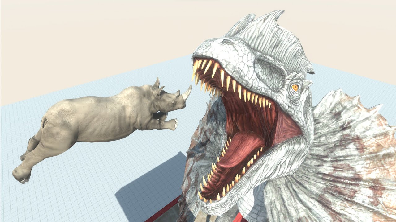 Giant Dilophosaurus Swallows the units - Animal Revolt Battle Simulator