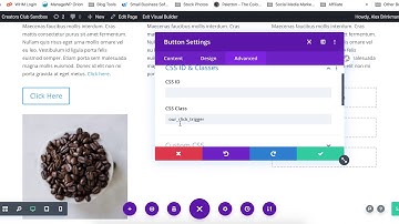 Divi Attention! Setting up a click trigger.