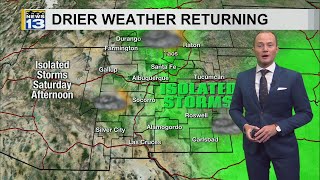 Storm chances continue one more day before hot and dry weather returns