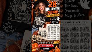 28 Halloween SVG Designs 🎃 | Spooky Bundle for T-Shirts & DIY