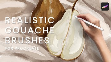 Gouache Brushes for Procreate / Watercolor Acrylic Gouache Painting on iPad