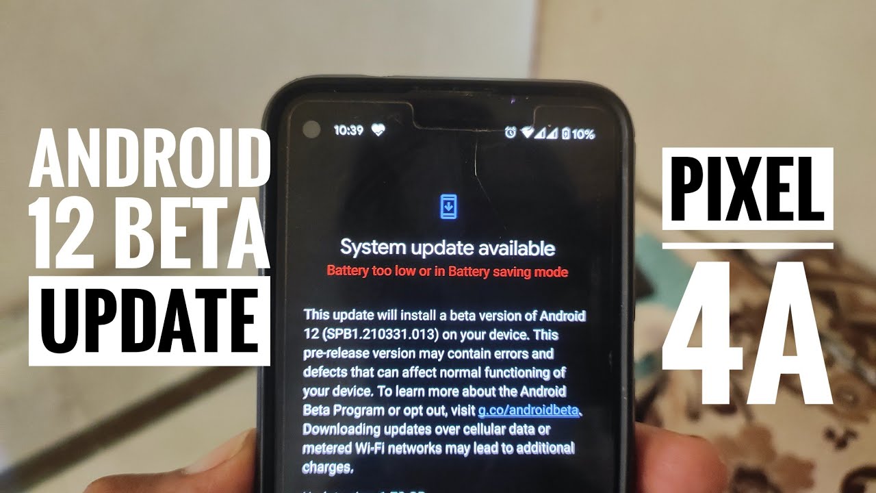 How to Get Android 12 Beta Update in Pixel 4a - YouTube