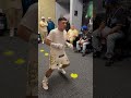 Pitbull Cruz showing us his leg warm ups before #PitbullSalcido