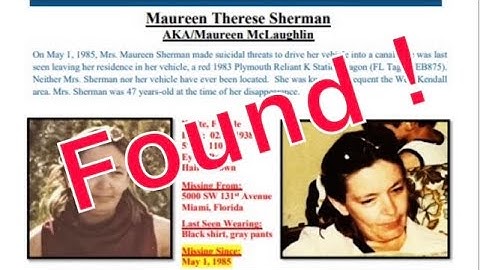 Maureen Sherman Found