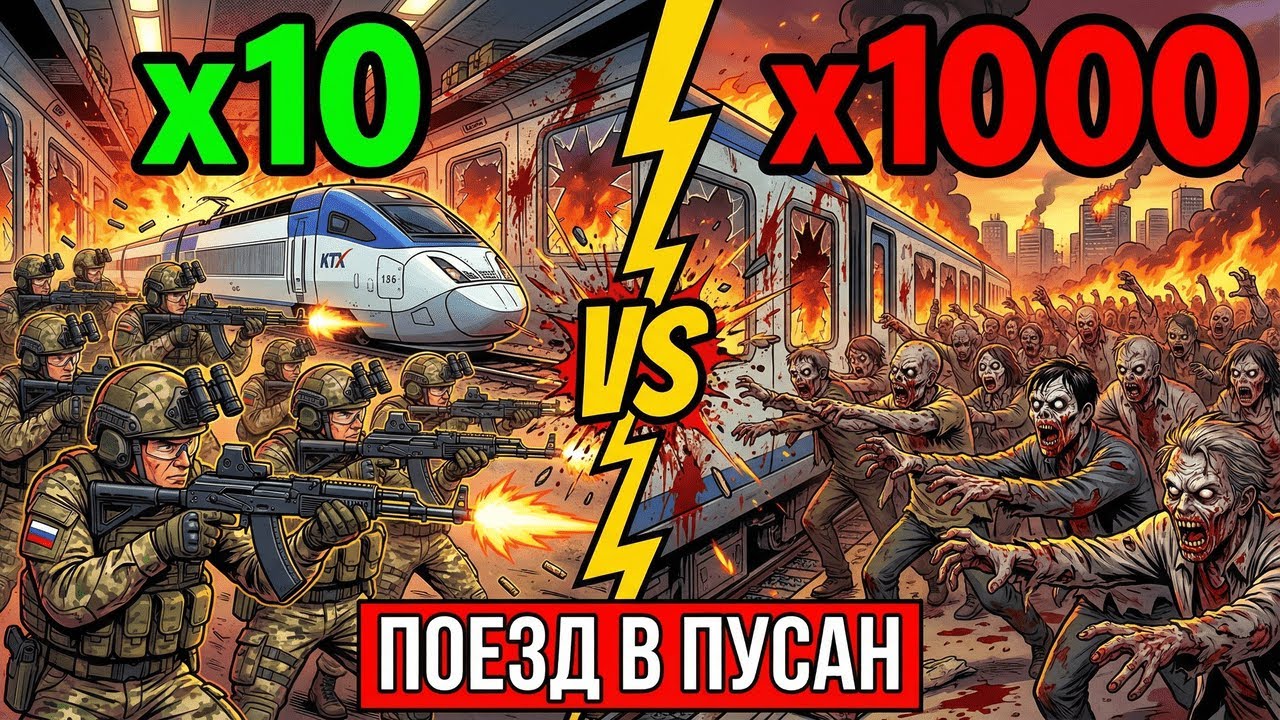 ЧТО ЕСЛИ СПЕЦНАЗ ССО ПОПАЛ В «ПОЕЗД В ПУСАН»? x10 бойцов против x1000 зомби