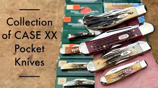 Rare Finds: Exploring 15 CASE XX Pocket Knives with Stag and Bone Handles:  Cheetah Cub, Trapper,etc
