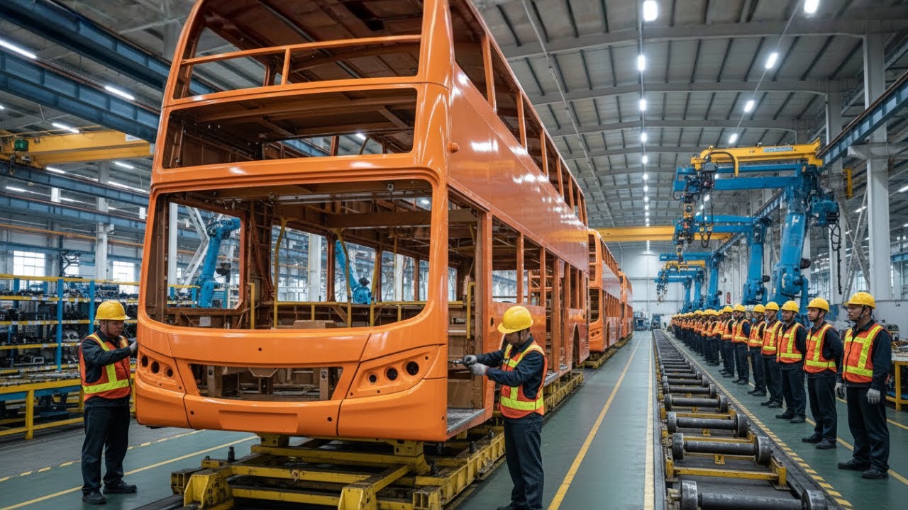 Inside Giant Factory Designing and Building Gigantic Buses from Scratch