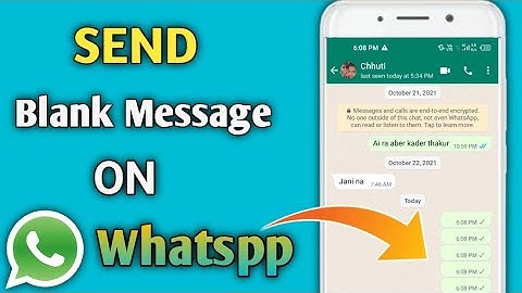 How To Send Blank Message On WhatsApp | WhatsApp Par Blank Message Kaise Bheje | learn with Subho