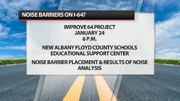 INDOT hosting public meeting for I-64 noise in southern Indiana