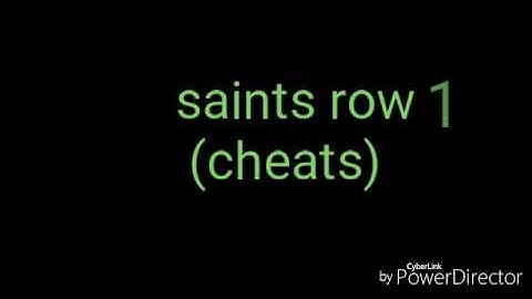 Saints row 1 cheats