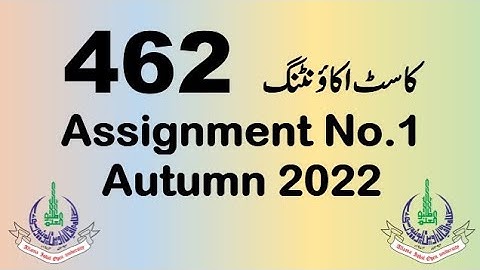 AIOU Code 462 Solved Assignment No.1 Autumn 2022