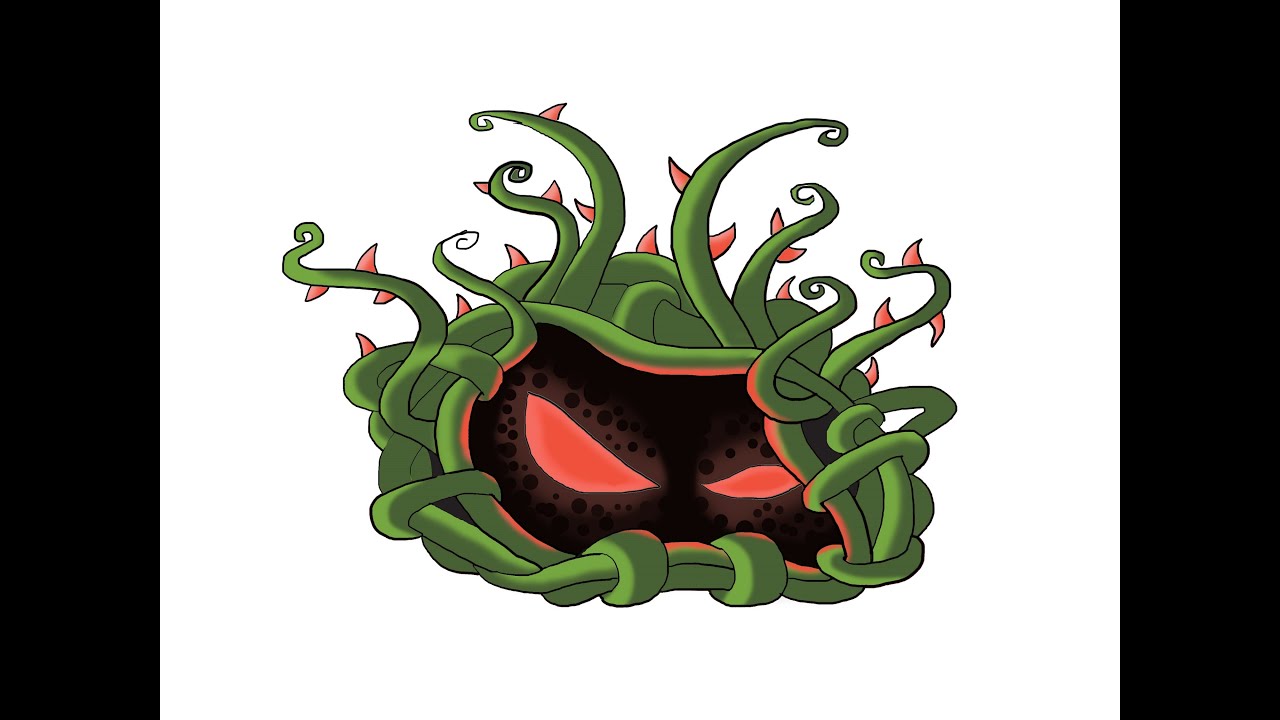 Step by step Tangle Kelp plants vs zombies 2 How to draw? Клубок