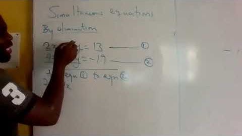 WAEC MATHEMATIC_  Simultaneous equation using elimination method