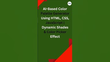 🎨 Build an AI-Based Color Palette Generator in 60 Seconds! ⏱️✨ (HTML, CSS, JavaScript) #shorts