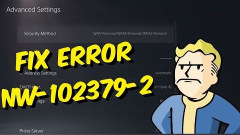 How To Fix PS5 Error NW-102379-2