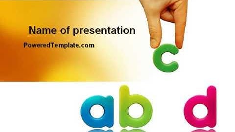 Childish Letters PowerPoint Template by PoweredTemplate.com