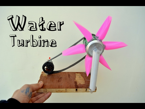 How To Make Water Turbine Or Hydroelectric Power Generator At Home - Cool Science Project - Easy Way