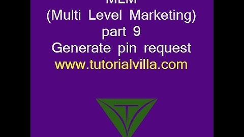 MLM(Multi Level Marketing) website using php part 9- Generate pin request