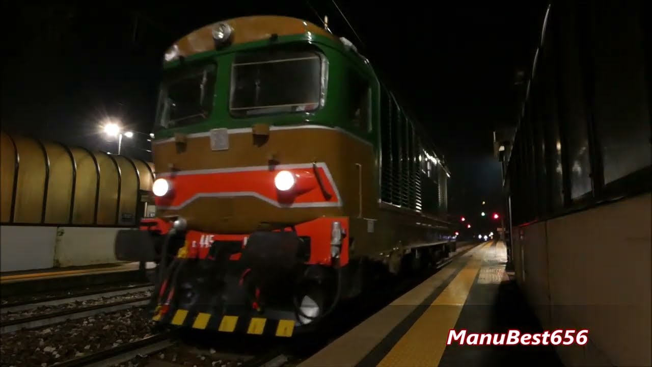 CAMBIO TRAZIONE DA ELETTRICO A DIESEL DELL' ESPRESSO CADORE E MANOVRA E402B TTI CON IL D214!