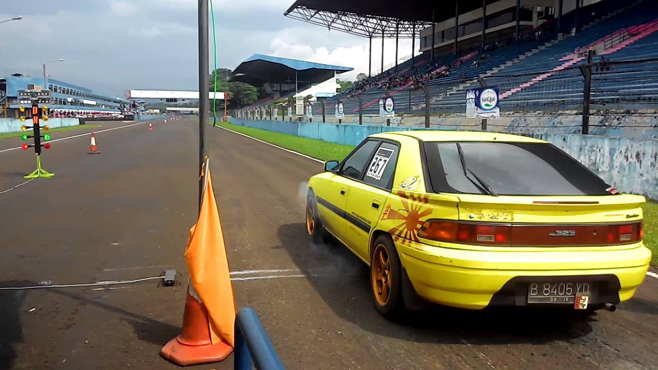 Mazda Astina Yellow Start Drag Race YouTube