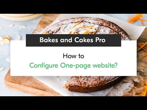 How to Configure One page website | Bakes and Cakes Pro WordPress Theme