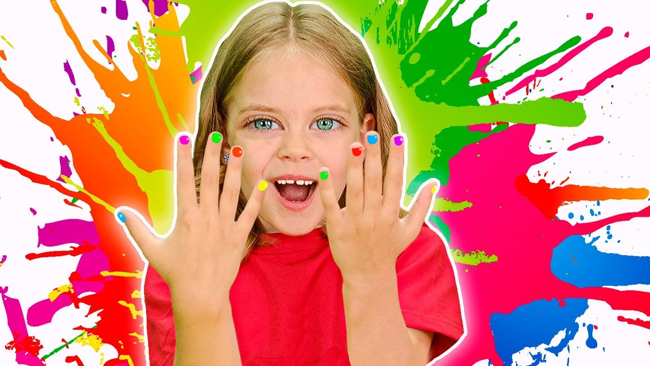 Kira pretend play with colorful Nail polish for Kids YouTube