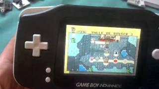 Gameboy Advance (AGB 001) mod screen AGS 101 + Litio Battery charger + Switch screen brightness