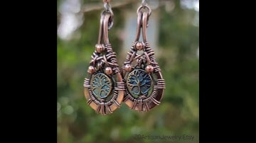 Celtic byzantine wire wrapped earrings handmade by @zdartisanjewelry Instagram