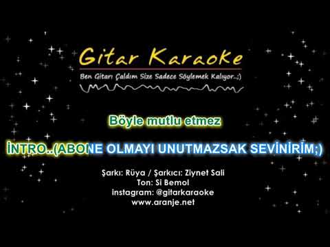 Rüya - Gitar KARAOKE (Ziynet Sali) Yanına koşa koşa gelsem..