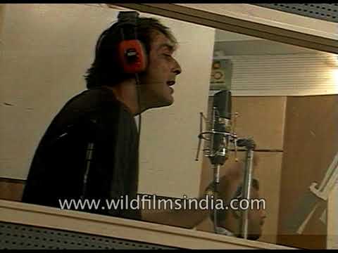 Sanjay Dutt records Aye Shivani in recording studio