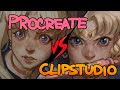 Speedpaint procreate vs clipstudio sailor moon redraw old art redraw