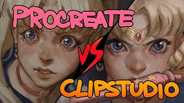 Speedpaint (PROCREATE vs CLIPSTUDIO) Sailor Moon redraw/ Old art redraw