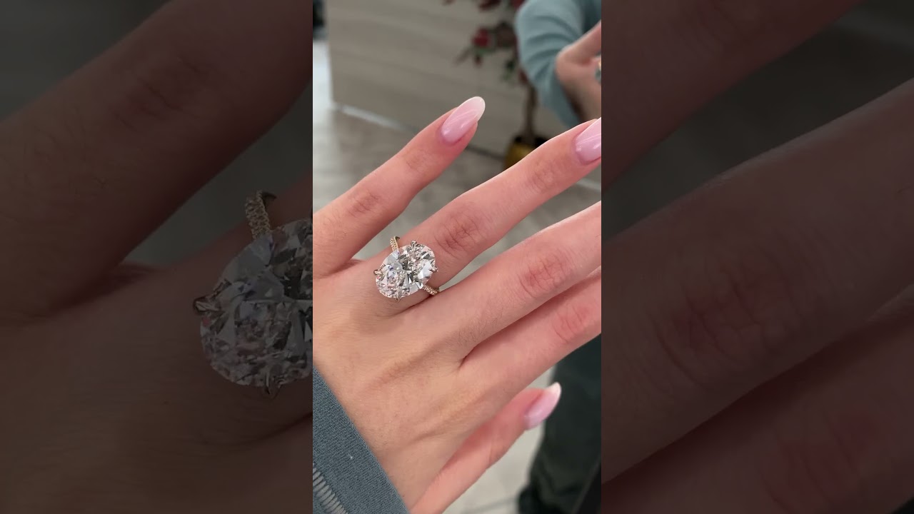 Big Oval Shape Diamond Ring