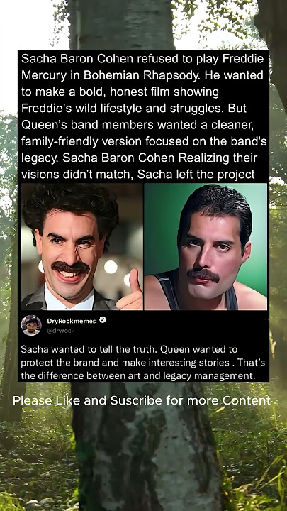 Sacha Baron Cohen refused to play Freddie Mercury in Bohemian Rhapsody #facts #queen #didyouknow