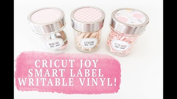 Cricut Joy Smart Label Writable Vinyl : How To Design & Cut Jar Labels!