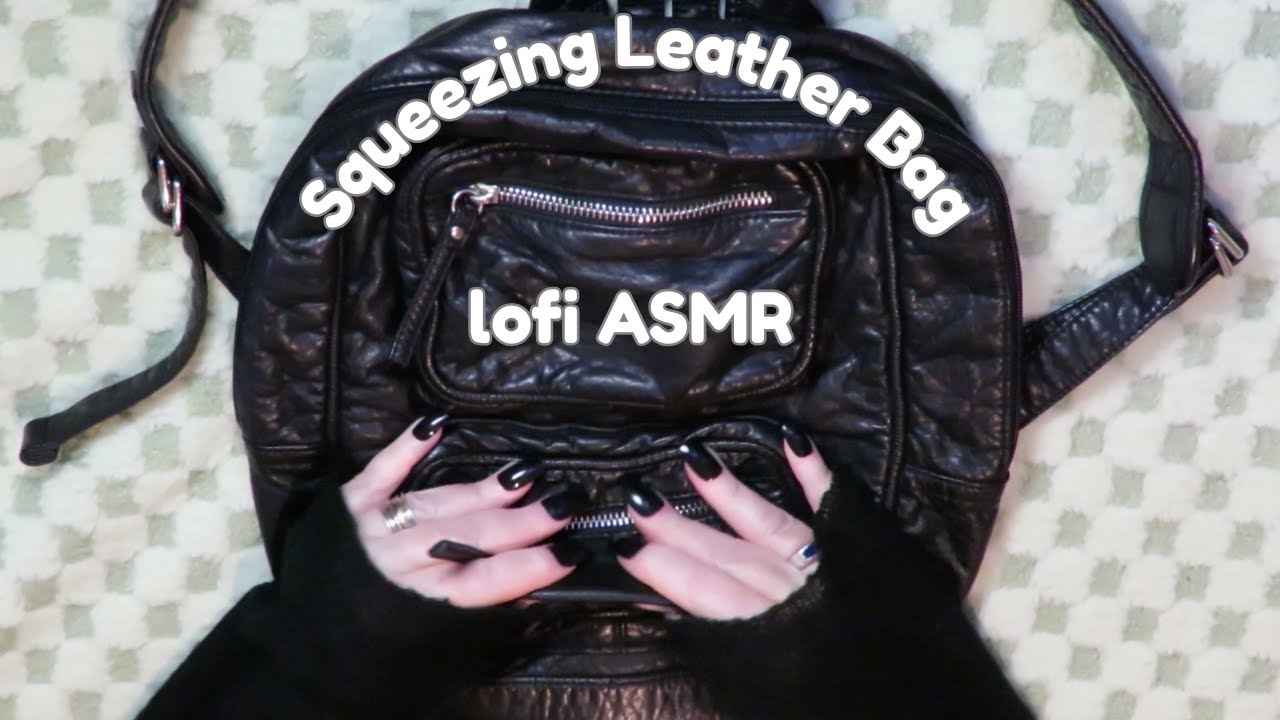 ASMR Squeezing Leather Bag Lofi No Talking Actual Squeezing Sounds