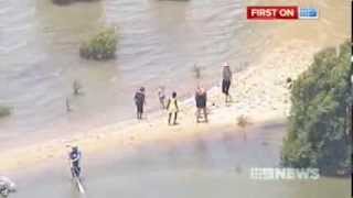 Angelina Jolie and Brad Pitt with their kids at the beach in Australia