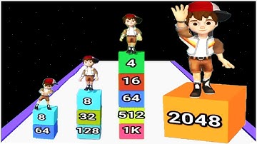 Cube Mania 2048 Merge Number - Gameplay Walkthrough