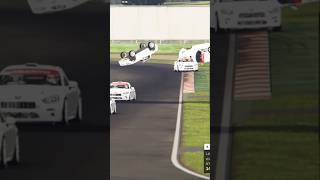 Flipping In A Full Motion Rig #granturismo #nascar25 #racing #simracing #iracing #carcrash #flip