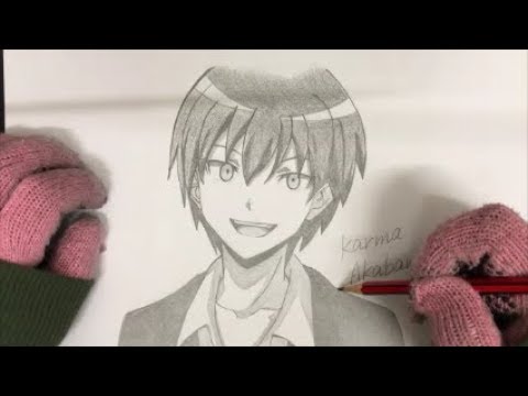 Drawing-Karma-Akabane-(Assassination-Classroom)-暗殺教室-赤羽-業-描いてみた