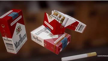 Cigarette packs Model 3d for c4d free downloads (file describe)