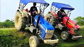 Swaraj 744 FE  and mahindra yuvo 575di stunt video | tractor stunt video ||